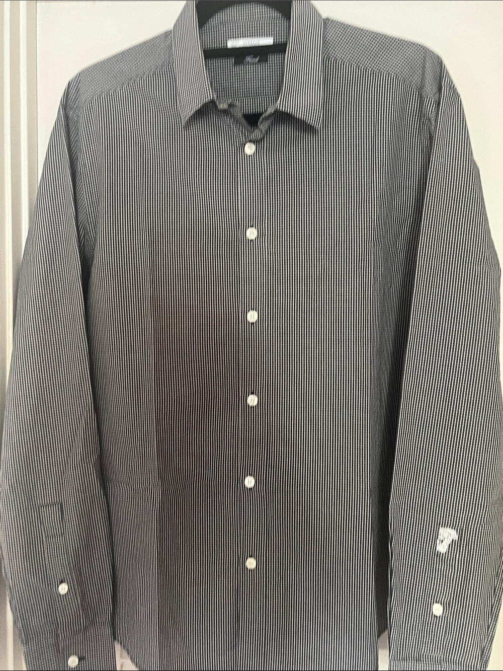 Versace Collection Trend Men’s Black \White Check Cotton Dress Shirt 16 41